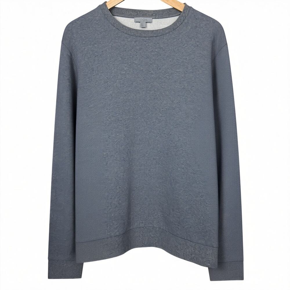 COS Long Sleeve Sweatshirt Men's Large Blue Multi Speckled 100% Cotton Casual